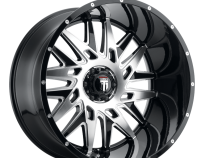 DNA AT184 Gloss Black Machined 24X14 8-165.1 -76MM 125.2MM Off Road Wheels American Truxx
