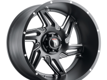 Spurs AT186 Satin Black Milled 22X12 5-127 -44MM 78.1MM Off Road Wheels American Truxx