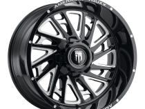 Blade AT1905 Gloss Black Milled 22X12 5-127 -44MM 78.1MM Off Road Wheels American Truxx