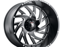 Xclusive AT1907 Satin Black Milled 24X14 5-150 -76MM 110.5MM Off Road Wheels American Truxx