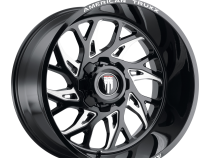 Destiny AT1913 Gloss Black Milled 20X9 5-127/5-139.7 0MM 87.1MM Off Road Wheels American Truxx