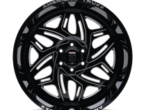Euphoria AT1914 Black Milled 20X10 5-127 -19MM 78.1MM Off Road Wheels American Truxx