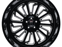Butcher AT1916 Gloss Black Milled 22X12 5-127 -51MM 71.6MM Off Road Wheels American Truxx