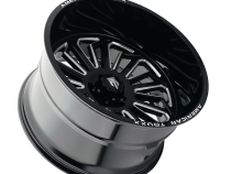 Butcher AT1916 Gloss Black Milled 20X12 5-127 -25MM 71.6MM Off Road Wheels American Truxx