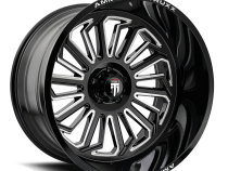 Butcher AT1916 Gloss Black Milled 20X9 5-127 -12MM 71.6MM Off Road Wheels American Truxx