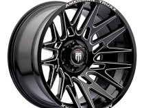 Evolution AT1919 Gloss Black Milled 22X12 6-135 -44MM 87.1MM Off Road Wheels AT
