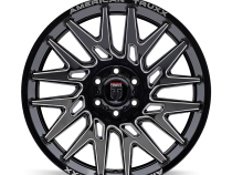 Evolution AT1919 Gloss Black Milled 22X12 6-135 -44MM 87.1MM Off Road Wheels AT