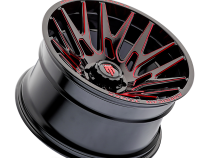Evolution AT1919 Gloss Black Prizm Red 22X12 6-135 -44MM 87.1MM Off Road Wheels AT