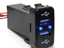Toyota USB Outlet For OEM Opening on Vehicle Cali Raised LED