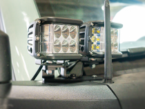 Ditch Light Mount Kit Fits 21-Present Ford Bronco Raptor - (2) 3X2 18W LED Pods/(2) 3X2 18W Amber LED Pods Cali Raised LED