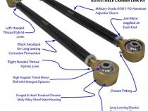 Heavy Duty Adjustable Rear Control Arm Link Kit 02-14 Mini Cooper Hatchback 05-15 Convertible 11-16 Countryman 08-10 Clubman Set of 4 M7 Speed