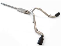 Exhaust Cat Back w/tips Pol/Blk 09-13