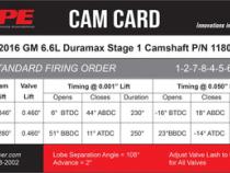 2001-2016 GM 6.6L Duramax Stage 1 Performance Camshaft Standard Fire PPE Performance