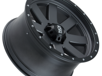 Cast Aluminum Wheels 134 GY 17x8.5 Black Beadlock Matte Gunmetal Gray 5 On 114.3 Bolt Pattern -6 Offset ION Wheels