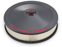 Air Cleaner Kit 14 Inch Diameter Shark Gray Chevrolet Red Emblems Proform