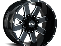 Cast Aluminum Wheels 141 GB 18x9 Milled Spokes Gloss Black 5 On 127/5 On 139.7 Bolt Pattern 0 Offset ION Wheels