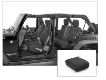 Jeep Wrangler Neoprene Seat Covers Front And Rear with Free Center Console Cover for 07 Wrangler Unlimited JK Black Diver Down