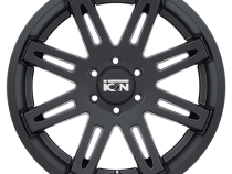 Cast Aluminum Wheels 142 MB 17x9 Matte Black 5 On 127 Bolt Pattern -12 Offset ION Wheels