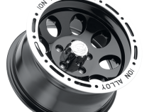 Cast Aluminum Wheels 174 16x10 Machined Lip Black 5 On 114.3 Bolt Pattern -38 Offset ION Wheels