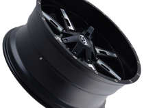 Cast Aluminum Wheels 184 SB 18x9 Milled Spokes Satin Black 5 On 114.3/5 On 127 Bolt Pattern -12 Offset ION Wheels