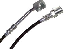 Mustang Fox Body Brake Conversion Hose Kit 87-93 Mustang W/99-04 Calipers Stainless Steel Clear Cover J&M Products