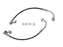 2015-2020 Ford Mustang GT and GT350R Stainless Steel Front Brake Hose Kit Black Cover J&M Products