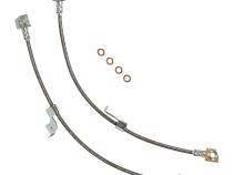 2015-2020 Ford Mustang Rear Stainless Steel Brake Hose Kit Clear Cover J&M Products