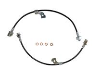 2015-2020 Ford Mustang Rear Stainless Steel Brake Hose Kit Black Cover J&M Products