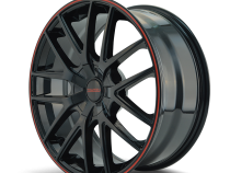Touren Wheels TR60 3260 Gloss Black With Red Ring 16X7 4-100/4-114.3 42MM 67.1MM