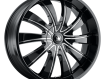 Cast Aluminum Wheels Rolla 374 GB-M 24x9.5 Milled Spokes Gloss Black 5 On 127/5 On 139.7 Bolt Pattern 18 Offset Mazzi Wheels