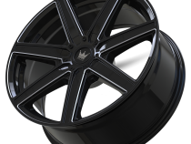 Cast Aluminum Wheels Laguna 376 GBM 18x8 Milled Gloss Black 5 On 108 Bolt Pattern 35 Offset Mazzi Wheels