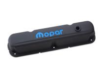 Engine Valve Covers Steel Black Crinkle Mopar Emblem LA/Small Block Engines Proform