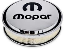 Air Cleaner Kit 14 Inch Diameter Aluminum Polished Recessed Black MOPAR Emblem Proform