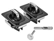 Gunmetal Flush Fit Retractable Tie-Down Anchors '95 -Up Dodge RAM 1500/2500/3500 14 -19 Toyota Tundra Crew Max 22+ Hyundai Santa Cruz Bullring