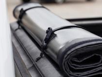 19-25 Ram Tonneau Cover Truck Bed Topper Soft Roll Up 5 Foot 7 Inch Without Rambox and/or 60/40 Multifunction Tailgate Black Leer