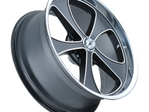 Ridler Wheels Aluminum Wheels 645 MB 18x8 Matte Black Machined Face-Polished Lip 5 On 114.3 Bolt Pattern 0 Offset