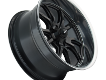 Ridler Wheels Aluminum Wheels 650 MB 15x8 Matte Black Polished Lip 5 On 114.3 Bolt Pattern 0 Offset