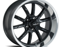Ridler Wheels Aluminum Wheels 650 MB 18x9.5 Matte Black Polished Lip 5 On 114.3 Bolt Pattern 0 Offset