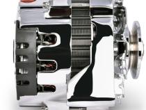 CS130 Alternator 160 AMP Chrome Finish 1-Wire GM CS130 Style w/ Internal Regulator, V-Pully, and External Fan Proform