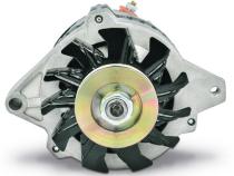 CS130 Alternator 160 AMP Satin Finish 1-Wire GM CS130 Style w/ Internal Regulator, V-Pully, and External Fan Proform