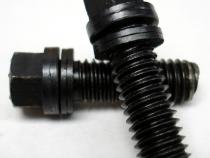Wedge-Locking Header Bolts Hex Head 3/8 Diameter X 3/4 Inch Blk Oxide 16 Pcs Proform