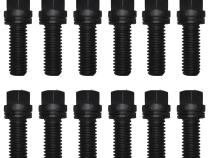Wedge-Locking Header Bolts Hex Head 3/8 Diameter X 1 Inch Black Oxide 12 Pcs Proform