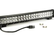 20.0 Inch LED Light Bar Chrome Series Double Row Straight Combo Flood/Beam 120W DT Harness 10,800 Lumens Adjustable Base Mounts Southern Truck Lifts