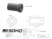 3/4 Inch - 16 Left Hand For 1.25 Inch X .120 Wall Stepped Race Style Bung 4130 SDHQ Offroad