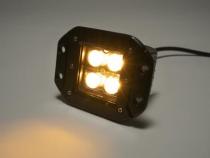 2.0 Inch Square Cree LED Flood Flush Mount Light, Single Unit, Chrome Series Amber/White Includes Hardware, Harness Sold Separately Southern Truck Lifts