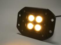 2.0 Inch Square Flush Mount Cree LED Lights Pair Black Series White/Amber W/Harness 79903 Southern Truck Lifts