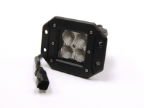 3.0 X 3.0 Inch 16W Square Flush Mount LED Light Flood Beam 1,440 Lumens Each Southern Truck Lifts