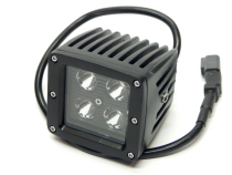 3.0 X 3.0 Inch 16W Square LED Light Spot 1,440 Lumens Each Black Series Southern Truck Lifts