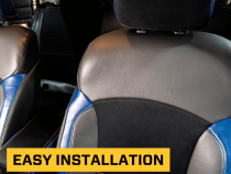 Front Seat Covers for 2013-2017 Subaru Crosstrek Pair Black with Red Stitch PRP Seats