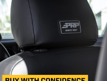 Front Seat Covers for 2013-2017 Subaru Crosstrek Pair Black with Red Stitch PRP Seats